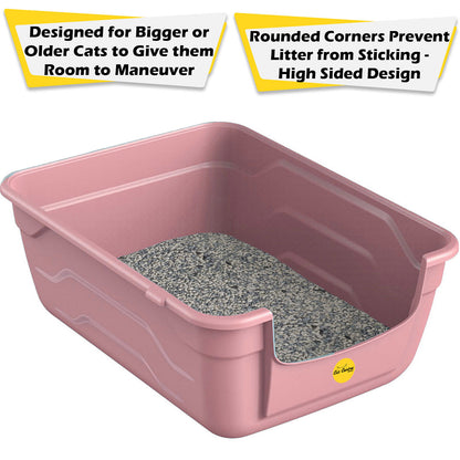Large Cat Kitten Litter Tray Box High Sided UK Deep Toilet Loo Luxury Catcentre®